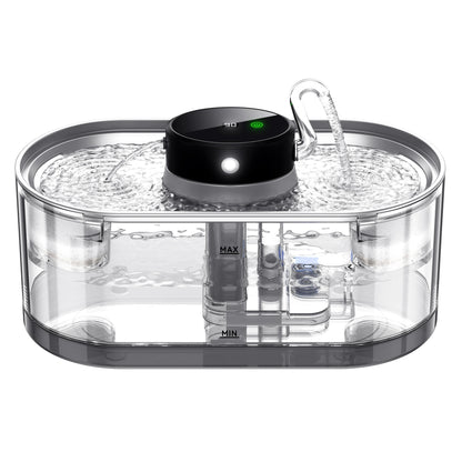 Stainless Steel Wireless Smart Cat Water Fountain 5000mah Pet Water Dispenser for Dog Cat Infrared Sensor Pet Drinkier Fountain