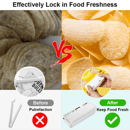 Plastic Bag Sealer Mini Portable Sealing Machine Handheld Package Sealer Rechargeable Plastic Bag Heat Sealer for Packaging Food