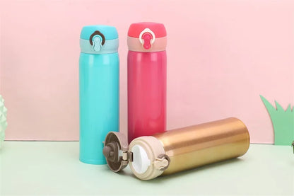 Stainless Steel Vacuum Flask Light Weight Student Thermos Portable Bottle Student Water Cup 350ml