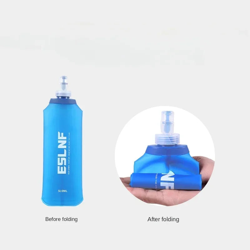 500ml Outdoor Sport Camping Running Sport Bicycle Soft Water Bottle Folding TPU Soft Flask Water Bag