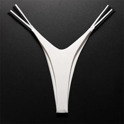 High Cut Thong Cotton Sexy Ladies Panties V-Waist High Elasticity G-String Breathable Underwear Female Intimates