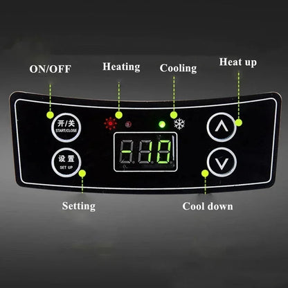 20L Car Home Mini Refrigerator Fridges DC12/24V Cooler Heater Keep Fresh for Car Home Pinic Camping 0~65 Degrees Not Freezer