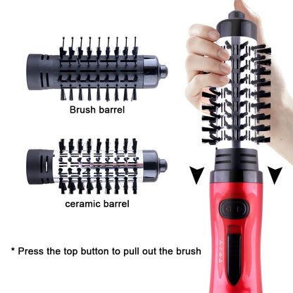 Hair dryer brush three in one hot air rotating brush, used for straightening and shaping curly hair, hair salon styling tool