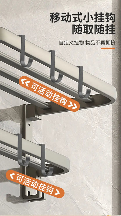 S-hook, Rack special accessories for sliding removal Space, Aluminum punch-free solid thickened metal hooks,5PCS