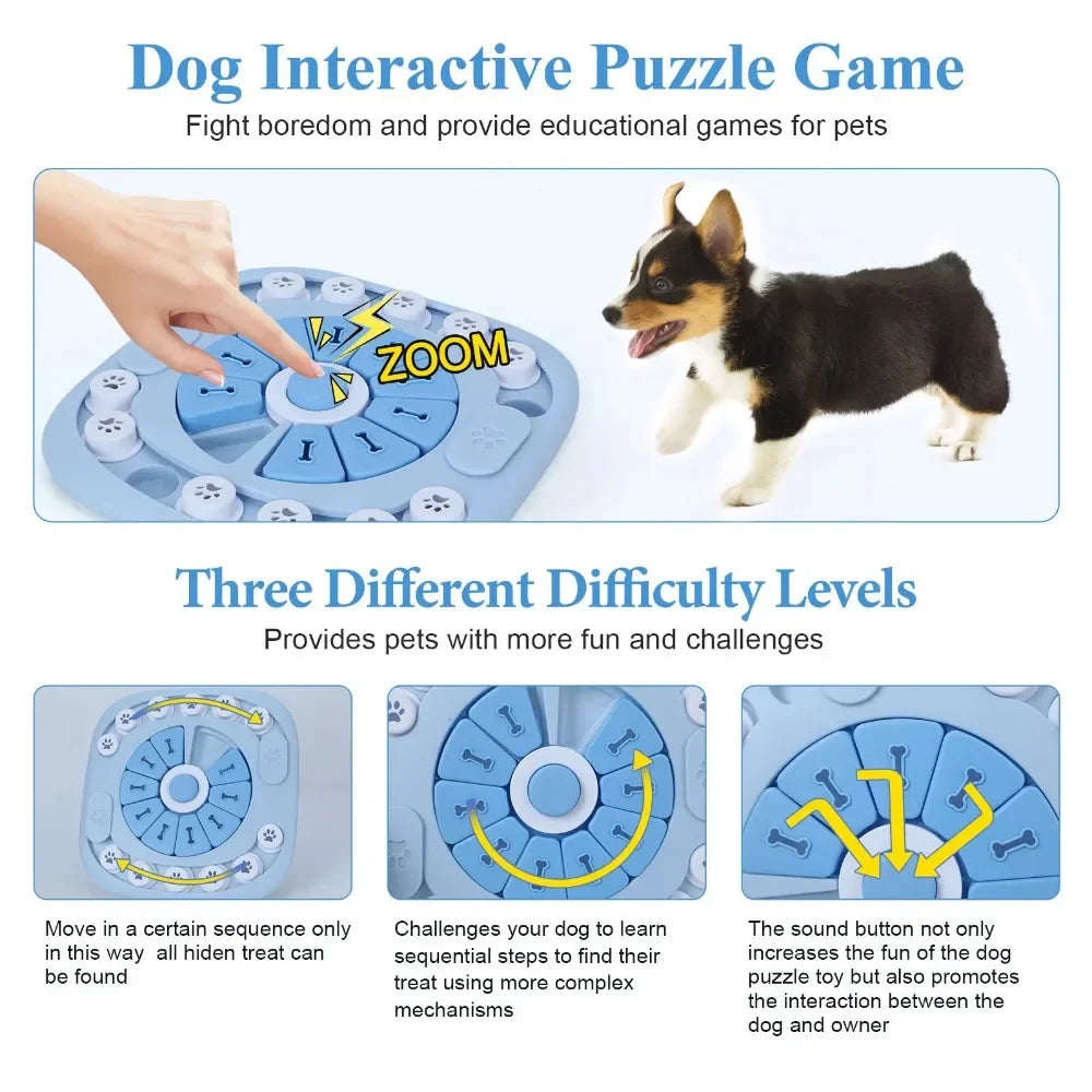 Dog Puzzle Toys Puppy Toys Dog Food Treat Puzzle Toys Slow Feeder Toys Interactive Dog Toys for IQ Training Mental Enrichment