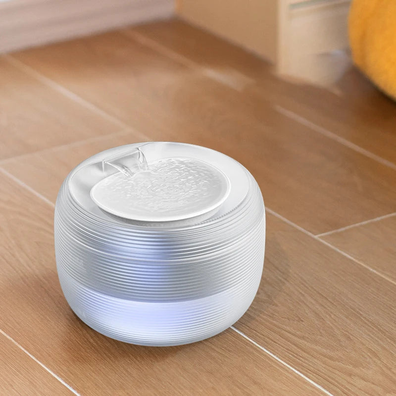 2.5L Extremely Quiet Cat Water Dispenser Pet Water Fountain for Cats and Dogs Built-in LED Light