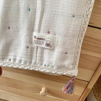 Quality Knitted Blanket for Mother Baby Six-ply Gauze Colourful Cross Magic Indian Tassel Quilt Multifunctional Cover Blanket 이불