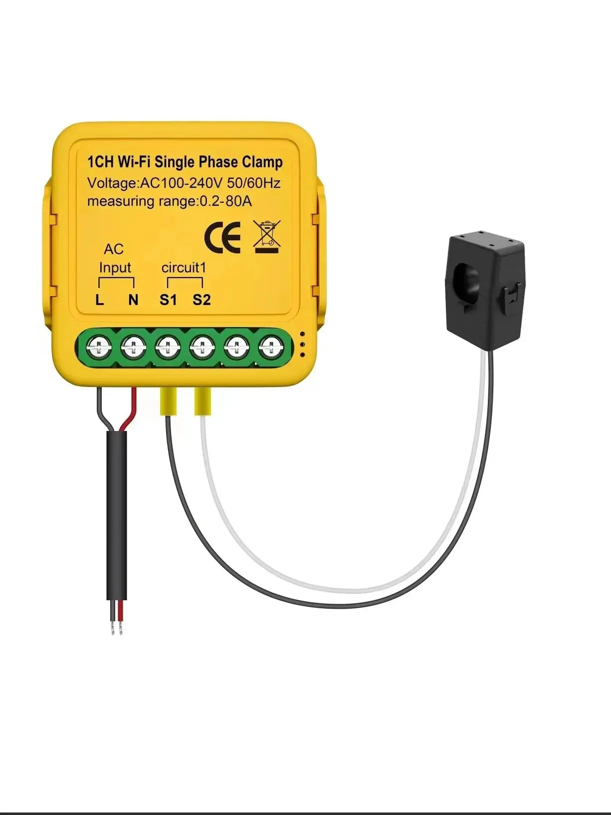 Smart Life WIFI Energy Meter Current Sensor Statistician for Electrical Lighting Solar KWH Monitor 100-240V