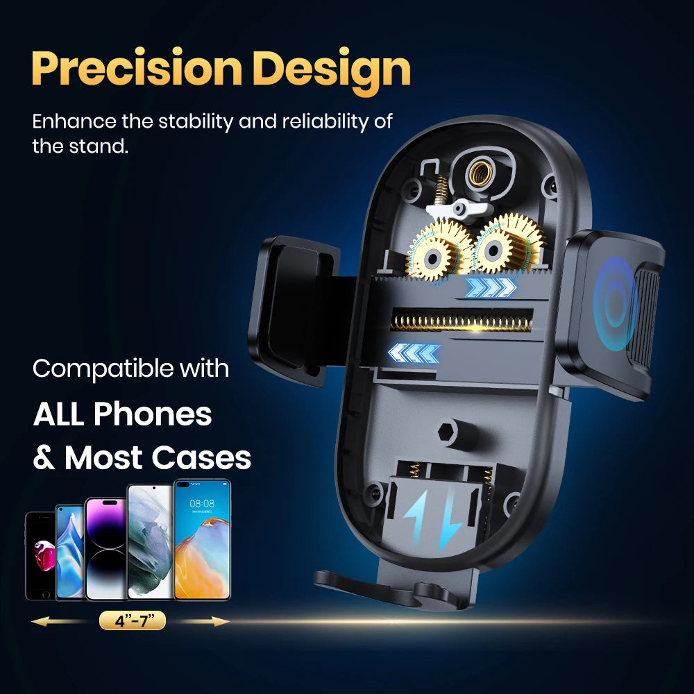 TOPK Phone Mount For Car Phone Holder Cell Phone Holder Hands Free Phone Stand For Car Vent Phone Mount Fit Smartphone Universal