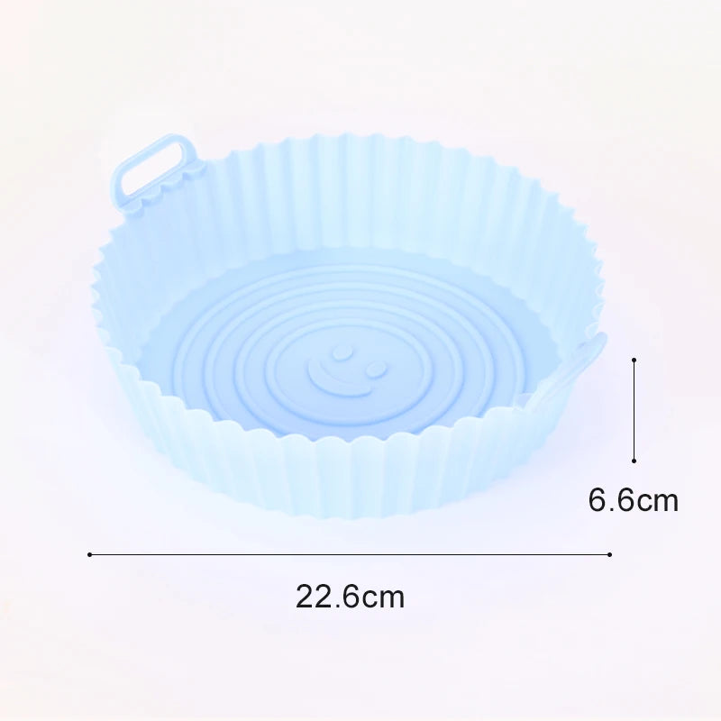 Silicone Air Fryer Liners Round Reusable Airfryer Basket Easy to Clean Air Fryers Silicone Pot Baking Tray Oven Accessories