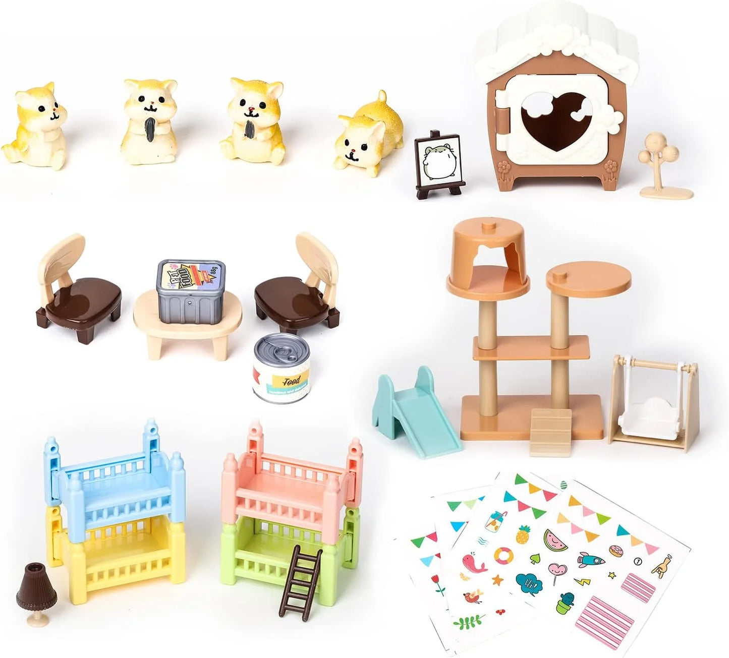 Children's Cat Toys Pretend Toys Cat Character Toy Set Children's Toys Interactive Cat Role Playing Realistic Cat Care Center