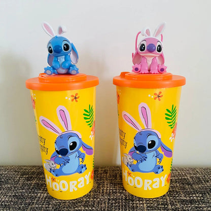 In Stock Stitch Peripheral Water Cup-Shaped Cups Straw Cup-Shaped Buckets Popcorn Buckets Desktop Decoration Children Gift