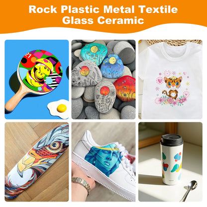 12/24/36/48/60/80 Colors Dual Tip Acrylic Paint Pens Markers Art Supplies for Wood, Rocks, Canvas, Glass, Ceramic, DIY, Graffiti