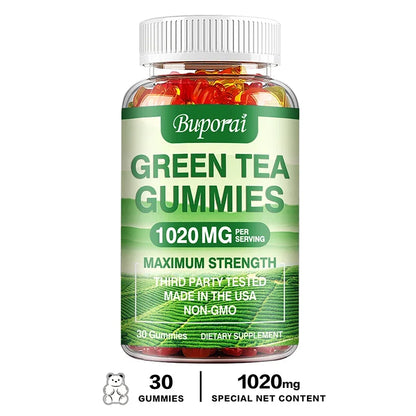 Green Tea Fat Gummies - Burn and Suppress Fat, Control Appetite, Weight, Intestinal Health