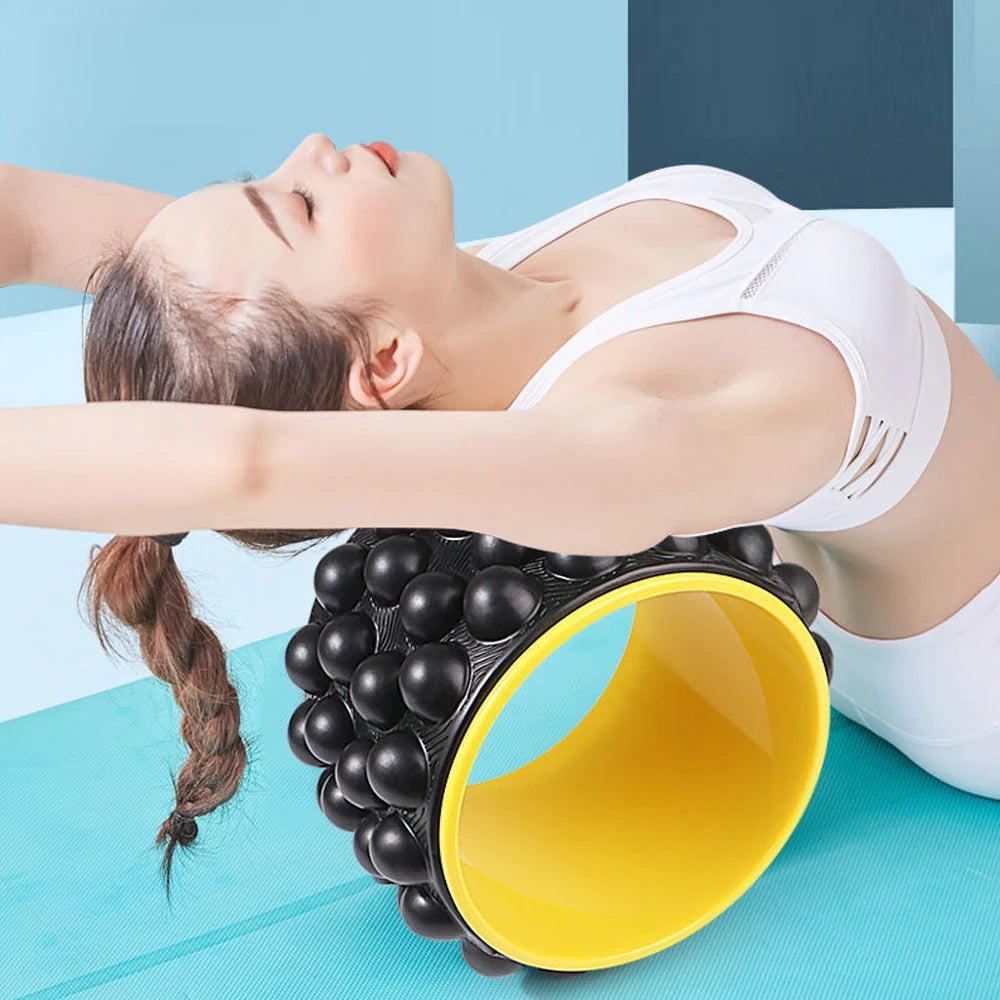 Back Roller Massager, Deep Tissue Massage Tools, Myofascial Release Trigger Point Yoga Wheel Foam Roller for Muscle Pain Relief