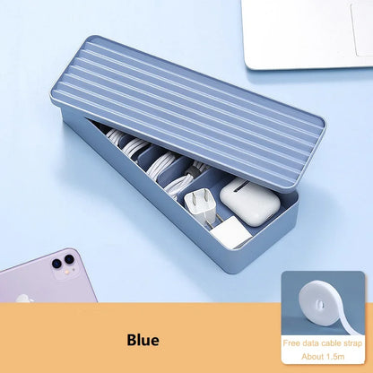 Cable Storage Box Dustproof Power Cable Storage  Wire Manager  Desktop Charging Cable Collect Box