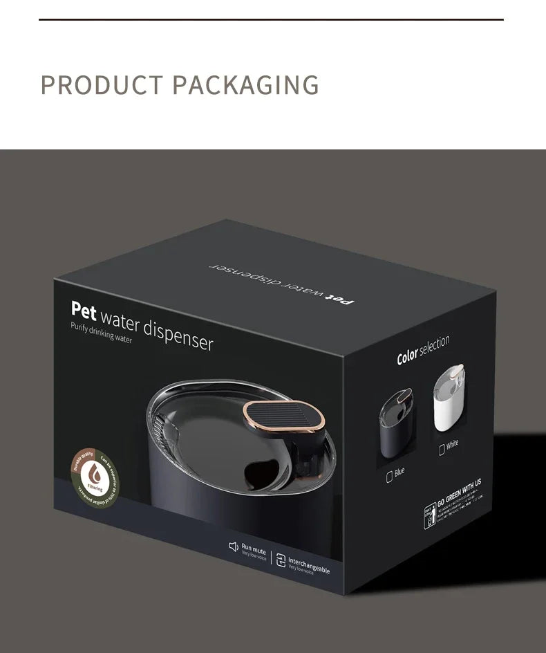 Pet Cat Water Fountain Automatic Cat Drinking Fountain USB Charge Electric Feeder Pet Water Dispenser for Cat Supplies