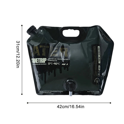 8L Portable Water Bags Folding Camping Water Container Jug Bucket with Faucet for Outdoor Hiking Travel Water Storage Jug Pouch