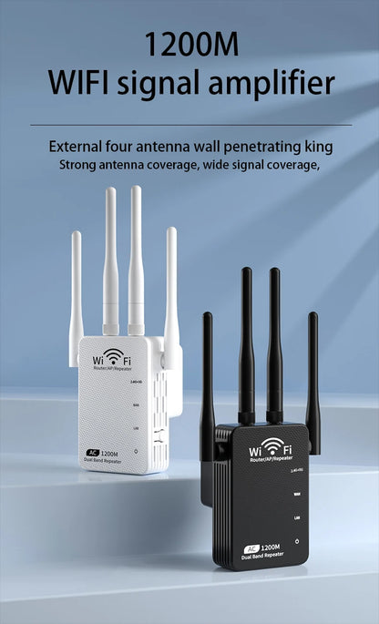 WiFi signal booster amplifier extender supports WiFi 6 repeaters 3000+square feet, 5GHz/2.4GHz,high-speed signal boosters