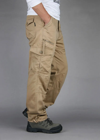 Spring Autumn Tactical Cargo Pants Men Fashion Military Man Trousers Long Warm Cotton Khaki Cargo Pants For Man