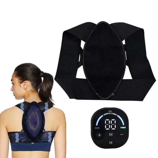 EMS Perfect Posture Belt Corrector Back Massage With Muscle Stimulator For Adult and Kids Improve Lumbar Support Posture