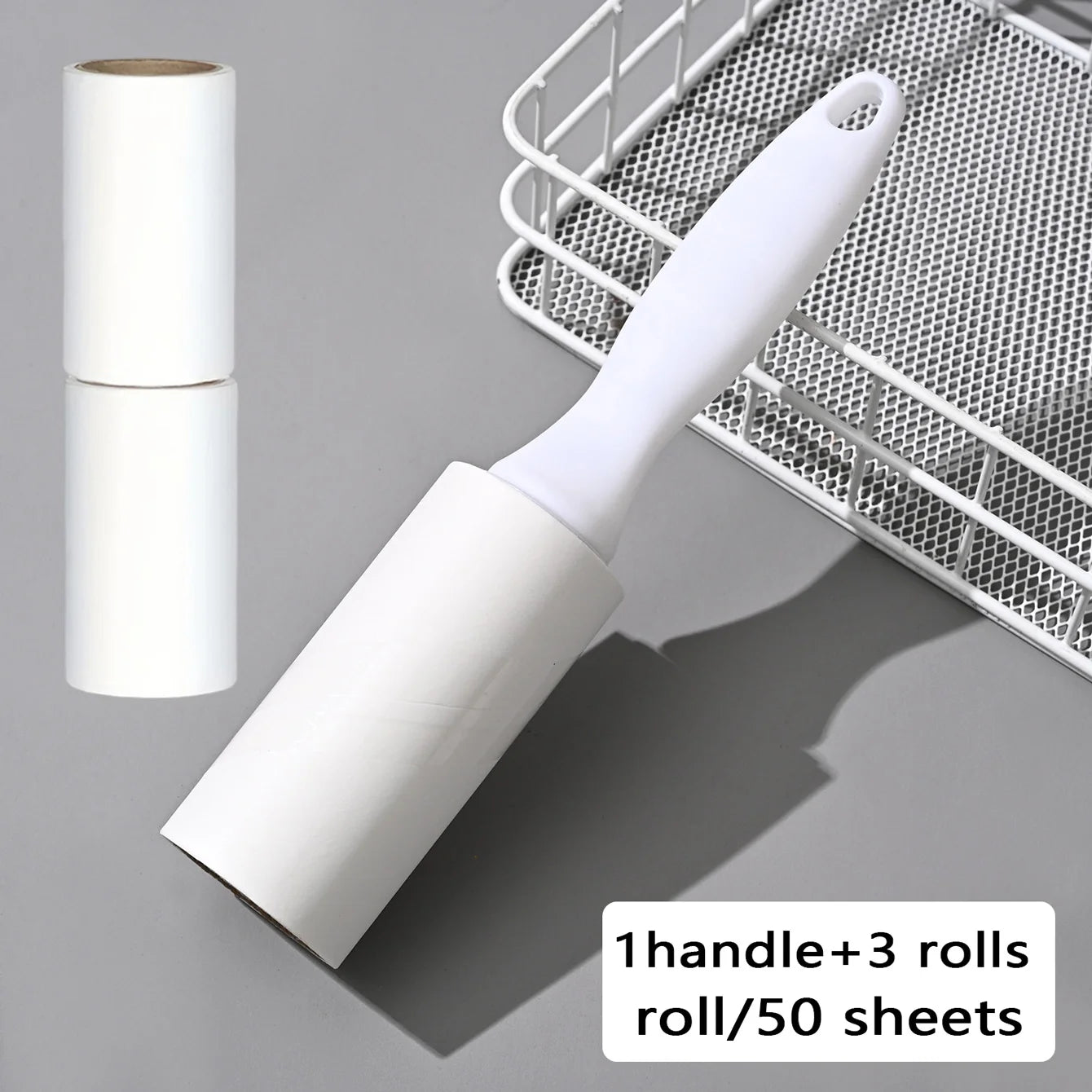 Pet Hair Lint Remover Roller Kit Extra Sticky Disposable Refills for Dog Owners, Efficient Carpet Pile and Clothes Fluff Remover