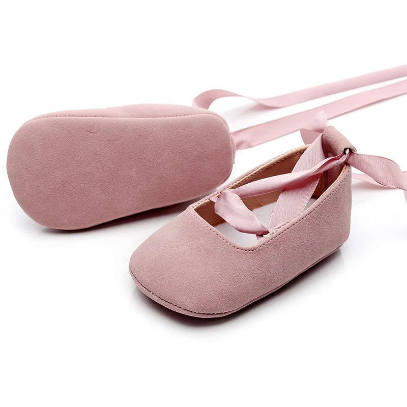 Baby Girls Shoes Non-Slip Rubber Sole Ballet Slippers Princess Dress Wedding Shoes