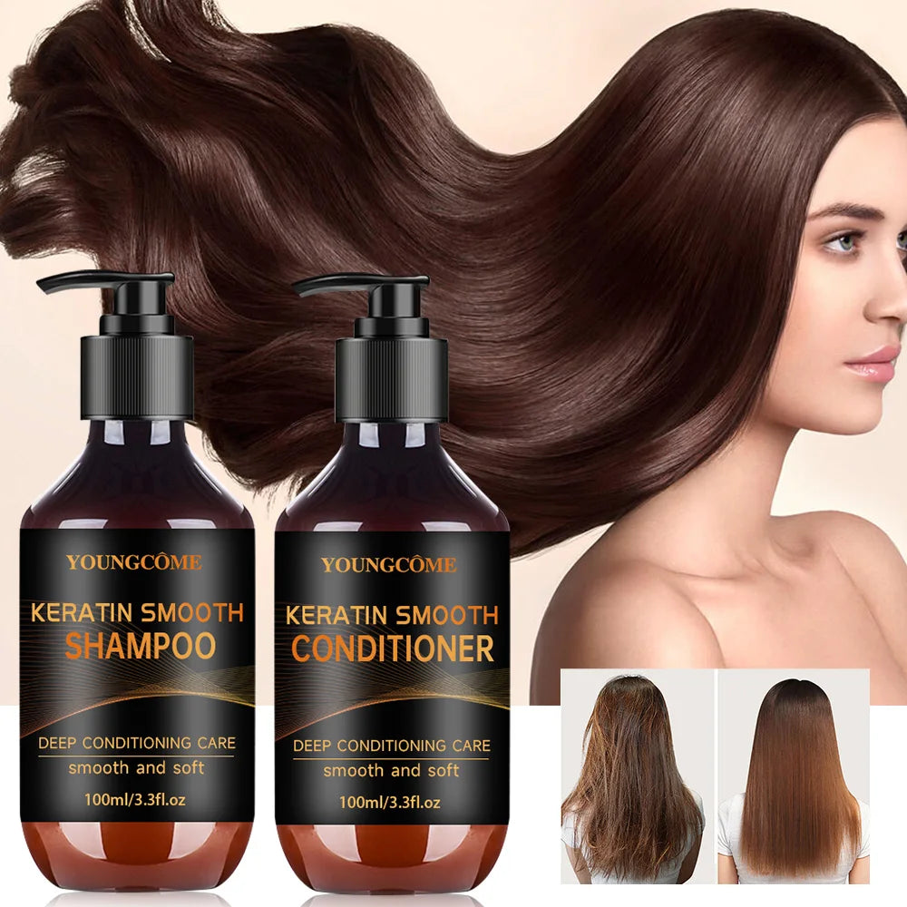 Collagen Keratin Hair Mask shampoos Dual Oil Control Moisturizer Conditioner Soft Smooth Frizz Damaged Repair Revitalize Hair