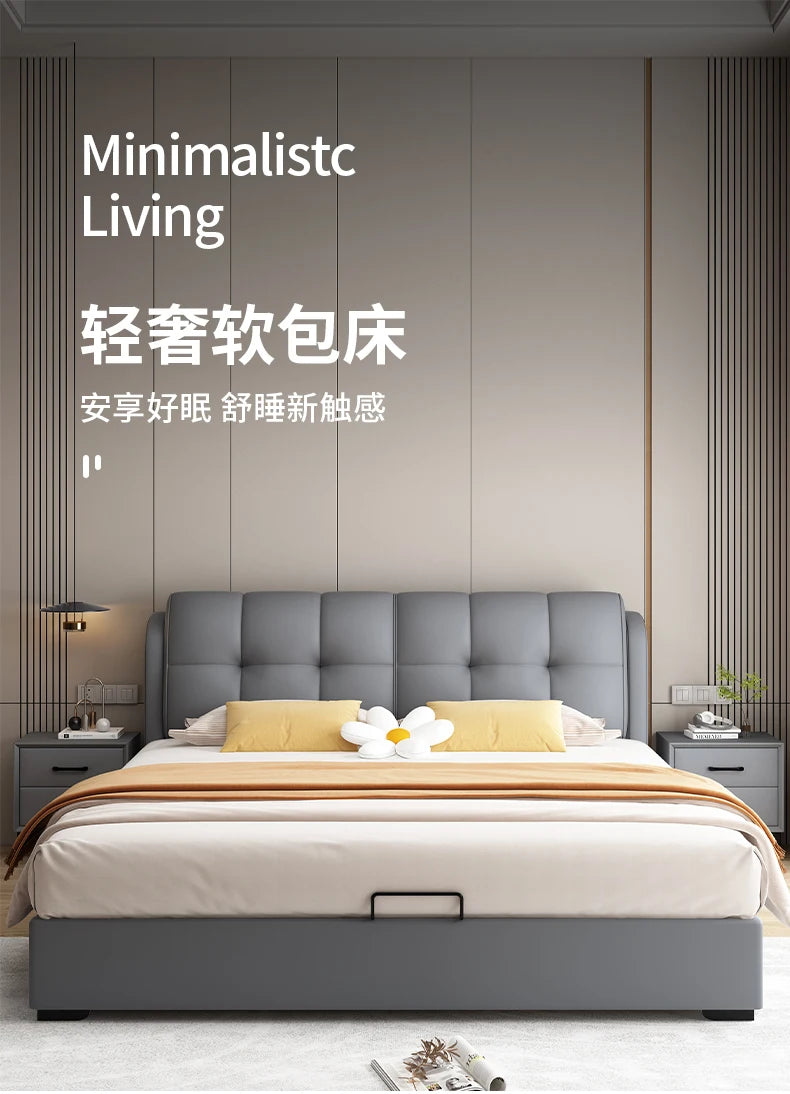 Organizer New Chinese Bed Massage Frame Double French Nordic Beds Cheap Aesthetics Fashionable Designer Wood Muebles Furniture