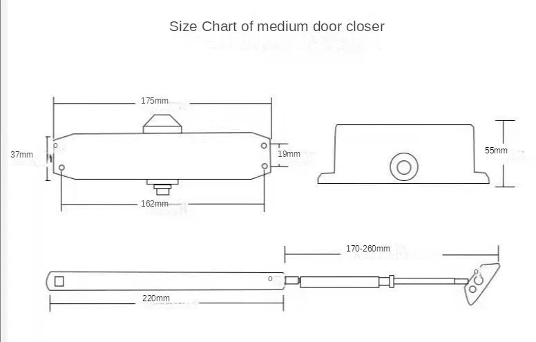 Door closer home push-pull unit door door close artifact fireproof anti-theft door hydraulic automatic buffer silent door closer