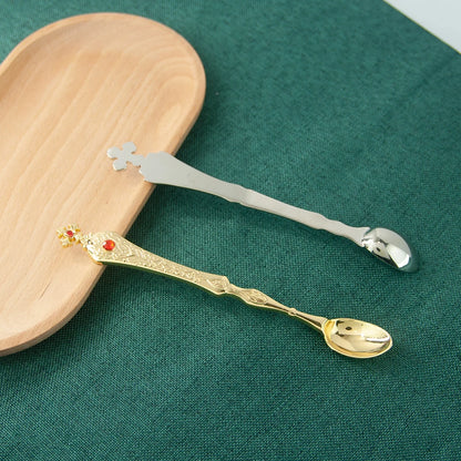 HT Church Product Religion Accessory Gold Plated Orthodox Holy Water Spoon Religious Rituals for Church Decoration