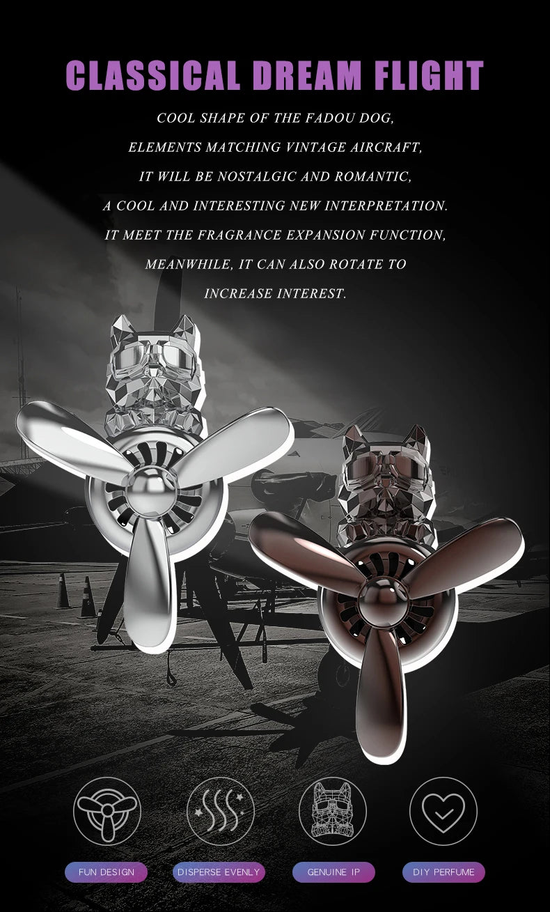 DIY perfume odorless ornaments airplane pilot bulldog car air fresheners decorations accessories aroma vent fragrance diffuser