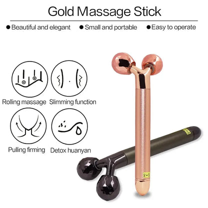 Electric Roller Beauty Bar Vibrating Facial Roller Massager Face Lifting Anti-Wrinkle Skin Care Roller Face Slimming Tool