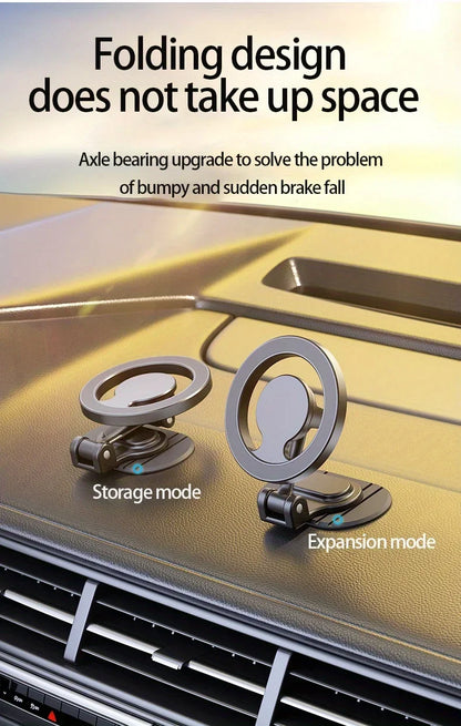 Magnetic Car Phone Holder All-Metal 1040° Rotation Cell Phone Stand For Magsafe iPhone 16 15 14 13 12 Pro Max Dashboard Mount