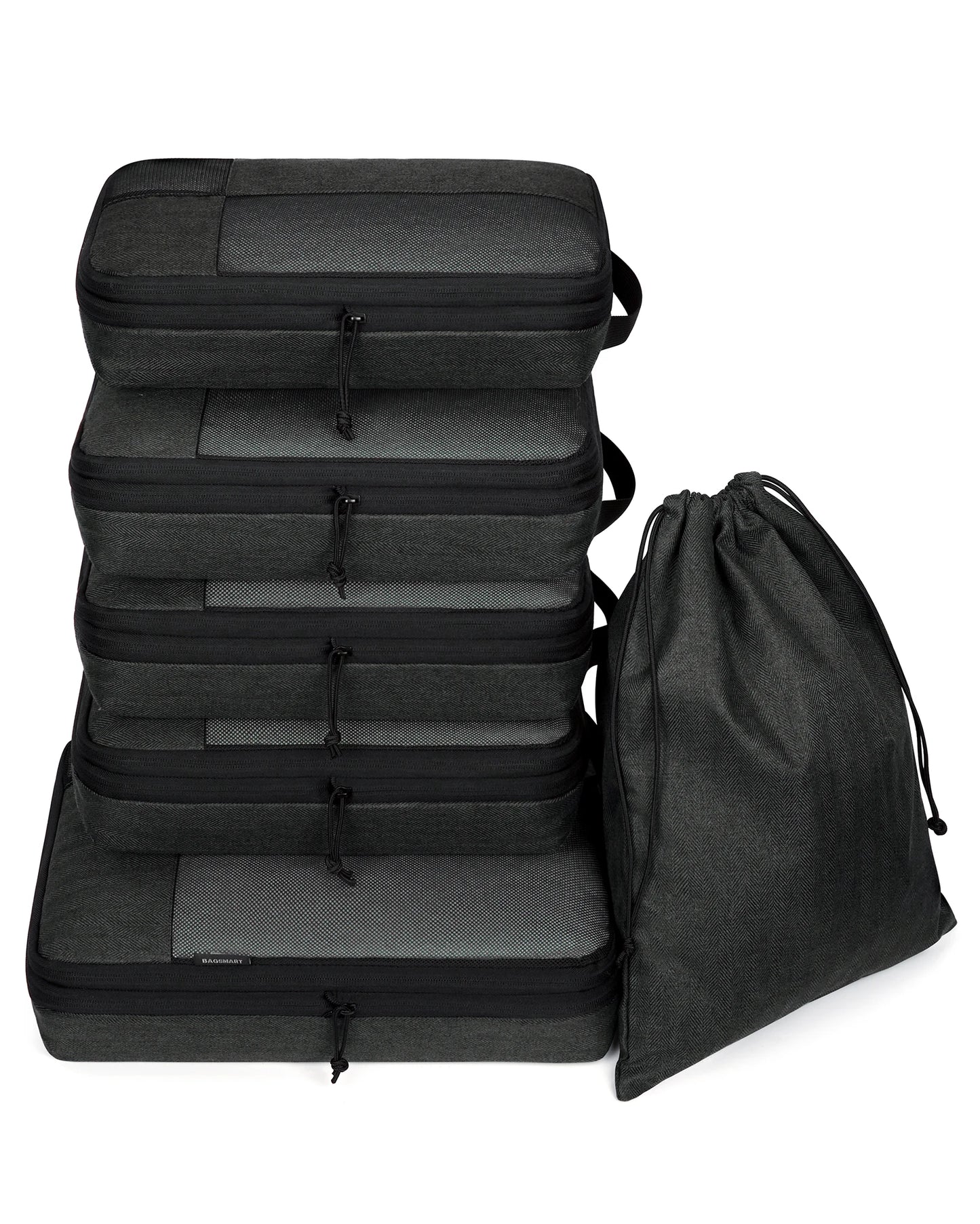 BAGSMART Compression Packing Cubes Men Travel Expandable Luggage Organizer  Carry on Luggage Packing Organizers for Women