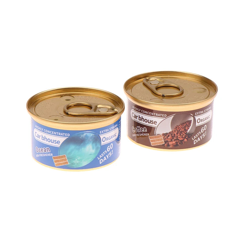 Car Air Freshener: 12 Kinds Scent | Organic Cans | Odor Eliminator Essential | Long-Lasting | Strong Fragrance | For Home/Toilet