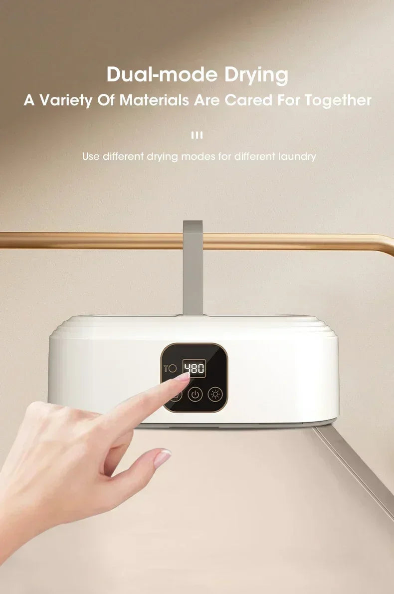 Mini Portable Foldable Electric Dryer with Intelligent Timer Fast Drying Household Cabinet Compact Travel Drying Bag Included