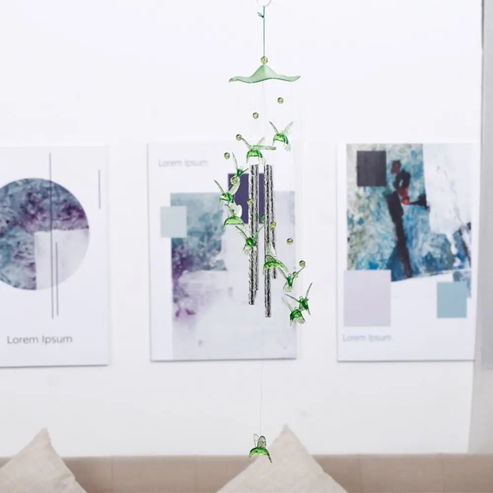 Creative Dolphin Love Wind Chimes Hanging Pendant Ornament Handmade Crafts Gift Indoor Outdoor Garden Decor