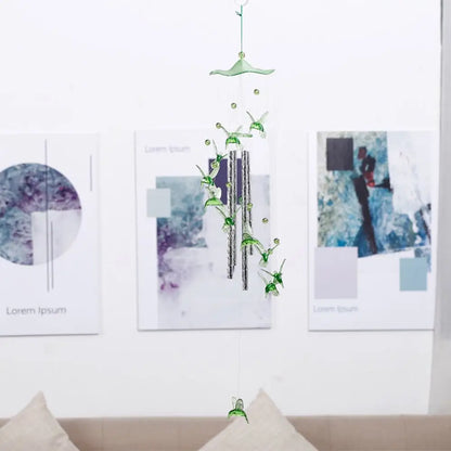 Creative Dolphin Love Wind Chimes Hanging Pendant Ornament Handmade Crafts Gift Indoor Outdoor Garden Decor