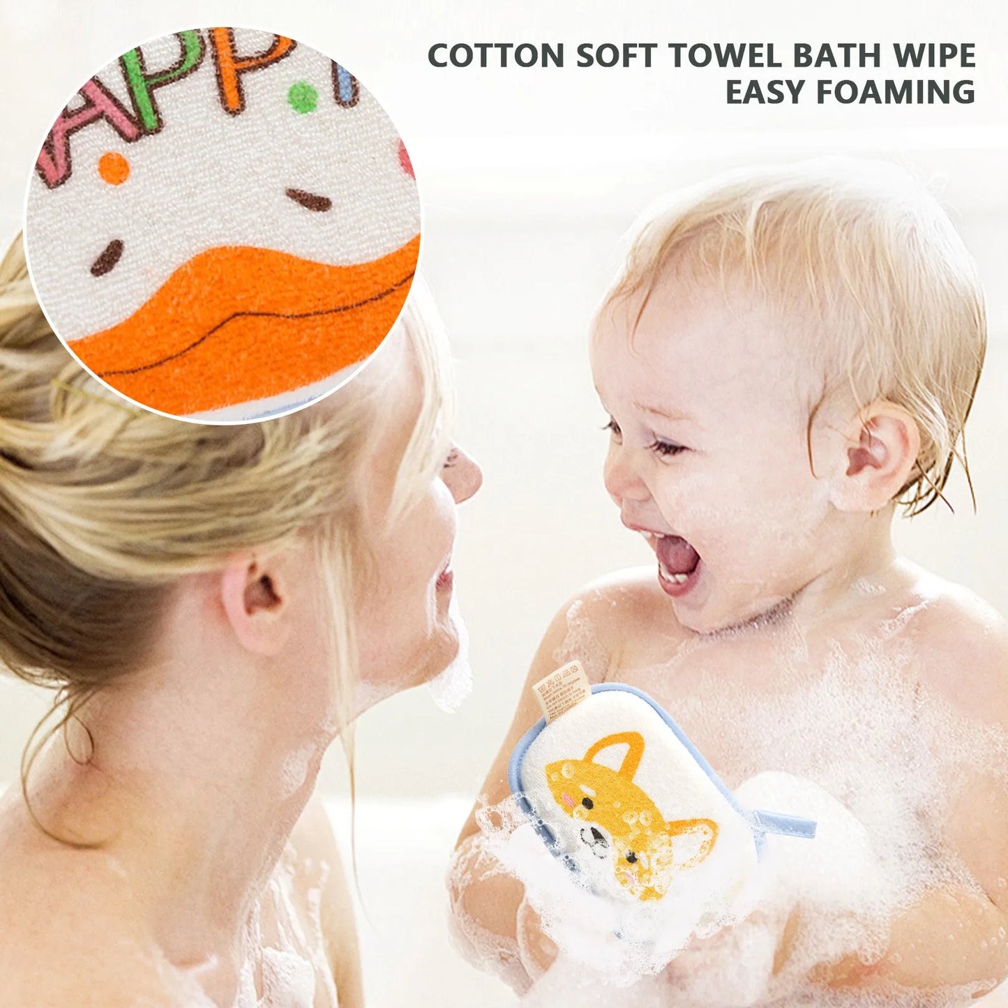 Scrubber Bath Towels Bath Sponge Brush Bath Cotton Bath Ball Shower Brush Elephant Pattern Infant Children Rub Bath Sponge