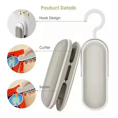 Mini Snack Sealer Small Household Bag Sealer Portable Hand Pressure Heat Sealer Plastic Bag Sealer