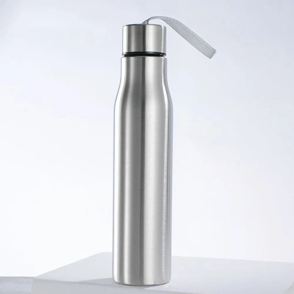 Travel for Cycling Sports with Handle Rope Cold Water Stainless Steel Drinking Cup Water Bottle