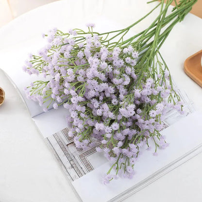 61cm Artificial Flowers Babys Breath Bouquet Plastic Gypsophila Fake Flowers for Home Decor Party Wedding Decorations Table Vase