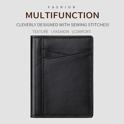 Card Bag Business Wallet Multifunctional Business Card Bag Clip Card Set Multi-Card Bits Driver License Storage Leather Card Bag