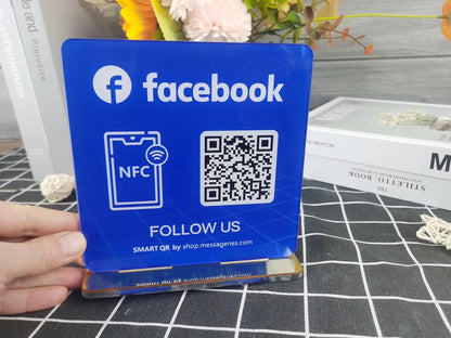 Review Us on Google Custom Google Review Sign With NFC Beauty Salon Business Decor Acrylic Google Review QR Code Sign