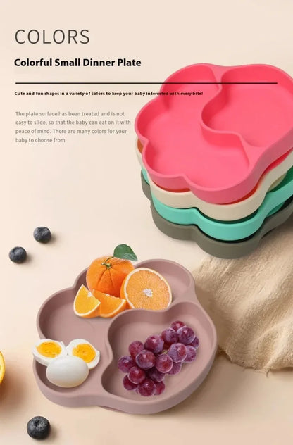 Toddler Baby Food Bowl Children's Tableware Babys Silicone Dishes Set Toddler Training Tableware Bowls Baby Feeding Set Silicone