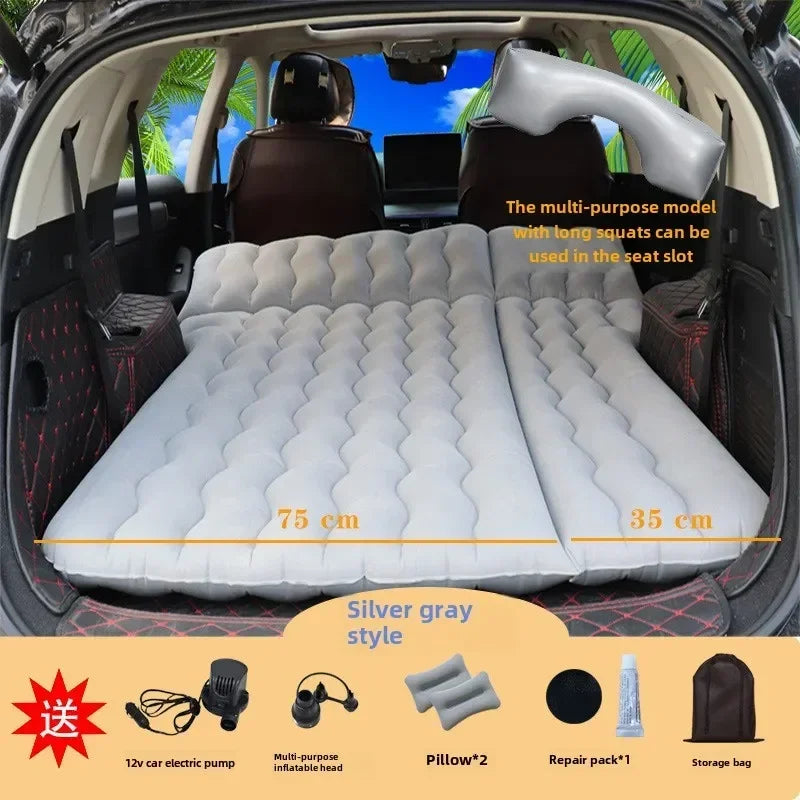 Airbed Household Outdoor Single Double Air Bed Thickened Folding Inflatable Convenient Mattress Sleep Rest for Car SUV Travel
