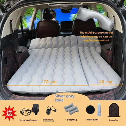 Airbed Household Outdoor Single Double Air Bed Thickened Folding Inflatable Convenient Mattress Sleep Rest for Car SUV Travel