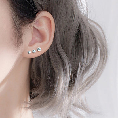 12Pcs/Set Fake Ear Ring Magnetic Studs Faux Non Pierced Ear Ring Ear Cuff No Piercing Magnetic Nose Studs CZ Dia 3/4/5mm