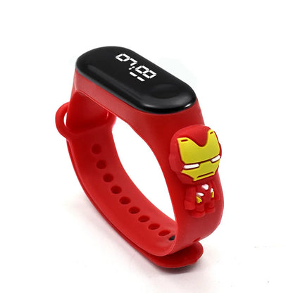 Marvel Children's Watch Fashion Cartoon Watches Electronic Digital LED Display Watches Waterproof Holiday Gift Kids Watches